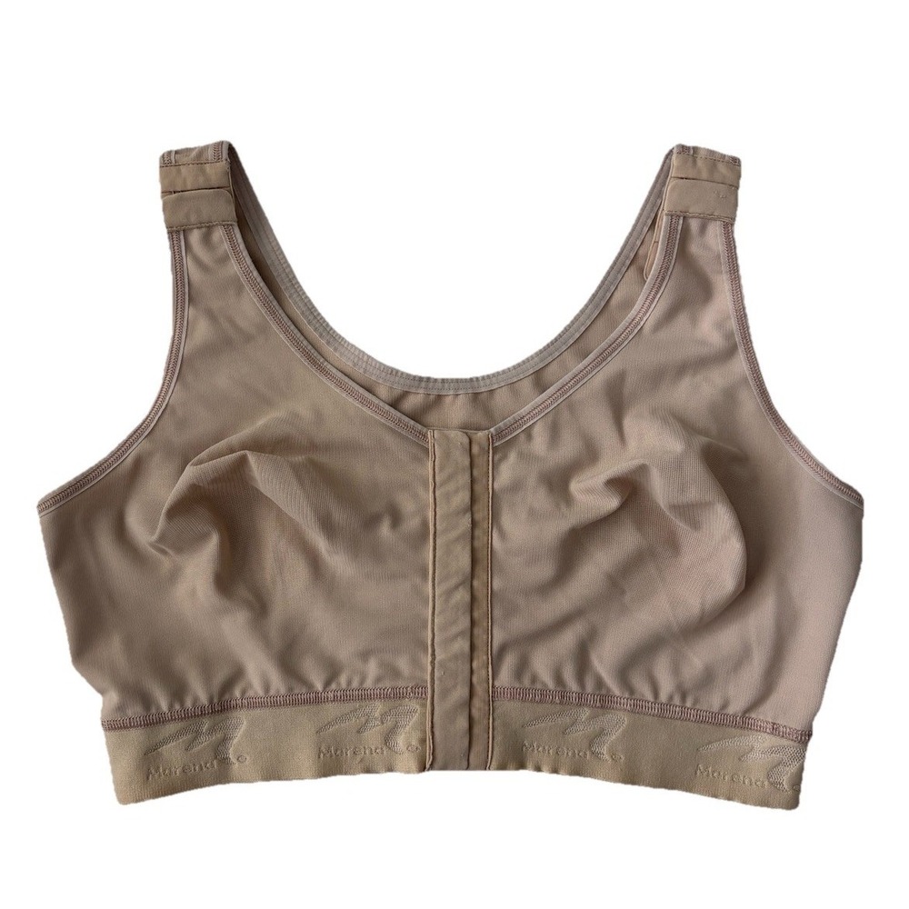 Marena Recovery Compression Bra 38B / 38C Post-Surgical Beige Nude Tan